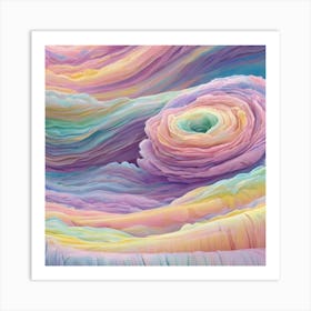 Rainbow Swirl Art Print