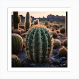 Orange Cactus Desert Art Illustration Photo Qo0d56butk6gtkv94ylvia Dco1uhcxtjyh2ycb4ynsog Art Print