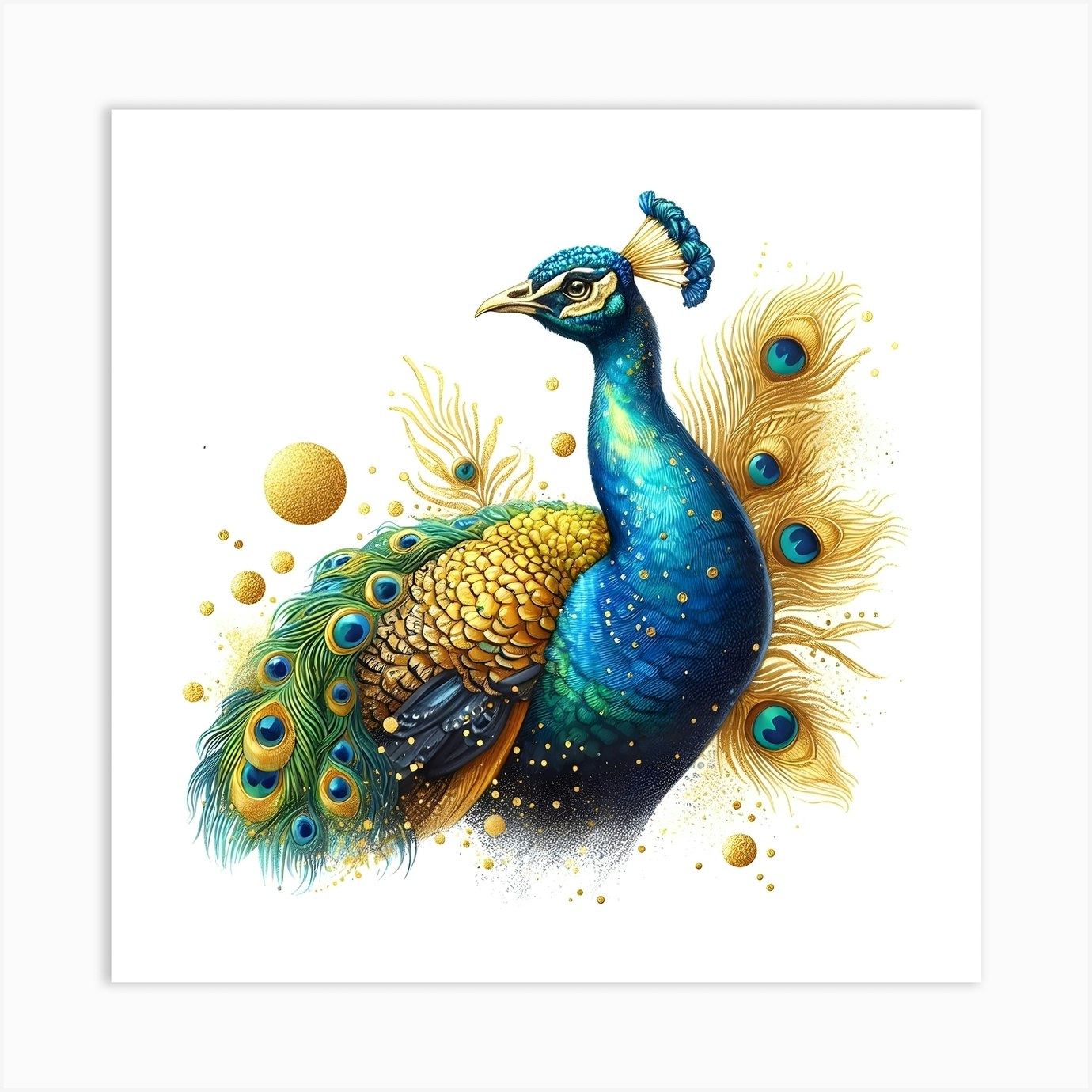 Set of 2 Peacock Theme Canvas Painting for Home Décor Framed Paintings —  ART STREET