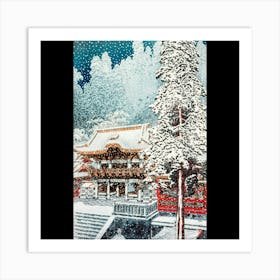 Snowy Temple Art Print