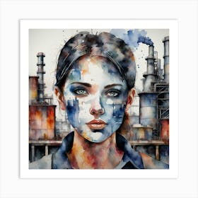 Industrial Girl Art Print