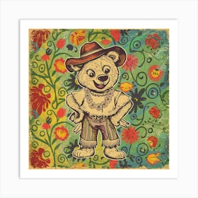 A Whimsical And Vibrant Vintage Graphic Featuring He5nbwq5rjqjub0rhlgxaa Fthby5doqwgld9cjku22zg Art Print