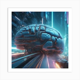 Futuristic Brain 29 Art Print