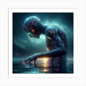 Man In The Water Art Print