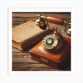 An Old Vintage Telephone 3 Art Print