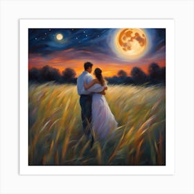 Moonlight Wedding Art Print