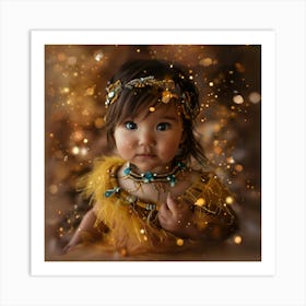 Baby Pocahontas Princess Art Print