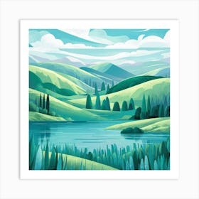 Landscape Painting 9 Art Print