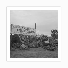 Scrap Pile, Tulare, California By Russell Lee Art Print