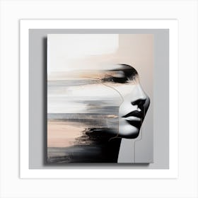 Abstract Portrait Of A Woman 2 Art Print