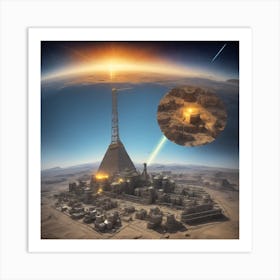 City In Space Art Print