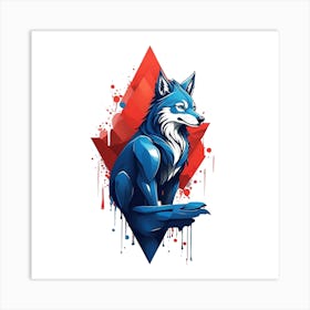 Blue Fox Art Print