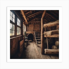 Barn Interior 2 Art Print