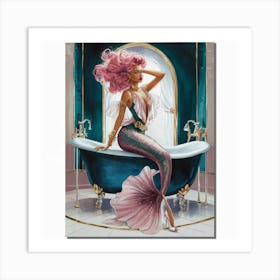 A Stunning Illustration Of A Mermaid With Amber Pi Kohx23ngtwgs7fkffxujgq Paz39uhvqgqsrq4ltobycw Art Print