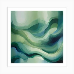 Abstract Wave Painting 2 Art Print