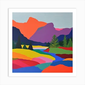Colourful Abstract Rocky Mountain National Park Usa 5 Art Print