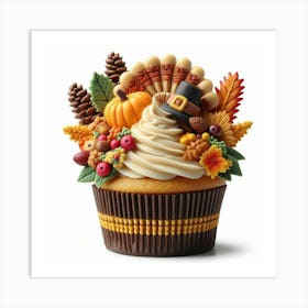 Thanksgiving Cupcake 3 Art Print