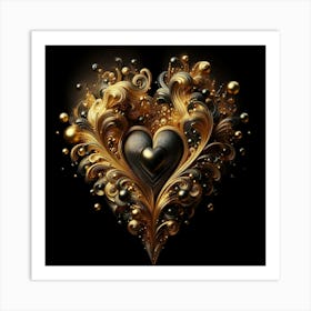 Heart Of Gold 7 Art Print