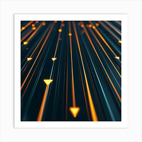 Abstract Rays Of Light Art Print