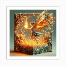 Fairy In Flames 1 Art Print