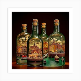 Venice In Bottles 10 Art Print