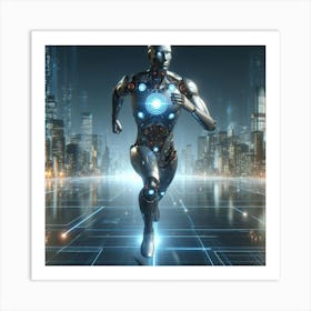 Futuristic Robot 77 Art Print