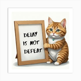 Delay Is Not Defeat Art Print