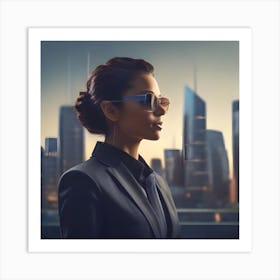 Woman In Business Suit Art Print