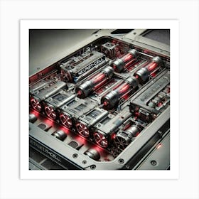 A Detailed View Of The Neutron Cell Battery Art Print