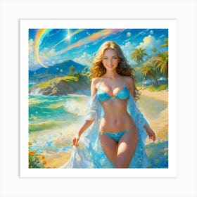 Girl On The Beachgiij Art Print