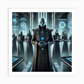 A Sci Fi Character Portrait Of The Council Leaders Art Print