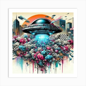 Alien Spaceship 3 Art Print