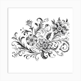 Ornate Floral Design 23 Art Print