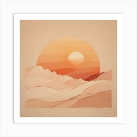 Sunset In The Desert 33 Art Print