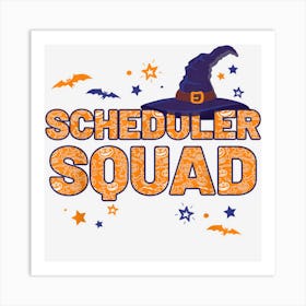 Scheduler Squad Witch Halloween Schedule Matching Art Print