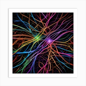 Colorful Neural Network 1 Art Print