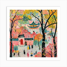 Kids Travel Illustration Xian 1 Art Print