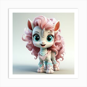 Pink Unicorn 3 Art Print