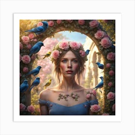 beauty and the rose Art Print