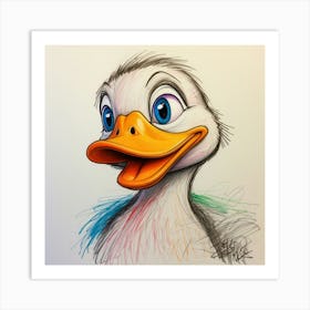 Duck Drawing 23 Art Print