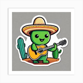 Mexican Guitar Art Print