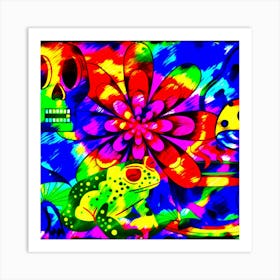 Psychedelic Frog Art Print