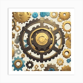 Clockwork Gears 2 Art Print