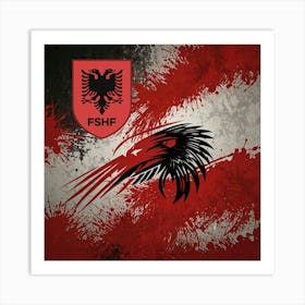 Albania National Football Team Logo Wall Art 13 Art Print