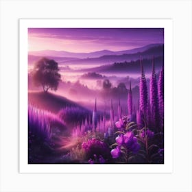 Purple Landscape Wallpaper 3 Poster