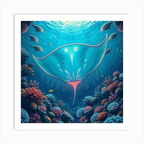 Stingray in Riff Art Print