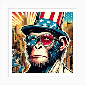 Monkey In A Hat Art Print