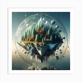 Sphere Of Trees Art Print