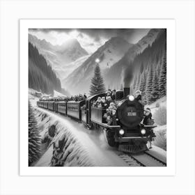 Train In The Snow Art Print