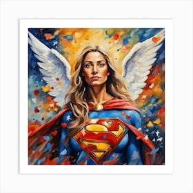 Supergirl Angel Art Print